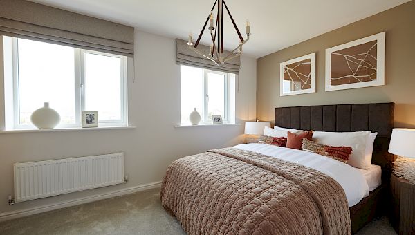 A beautifully designed bedroom in one of our stunning show homes.