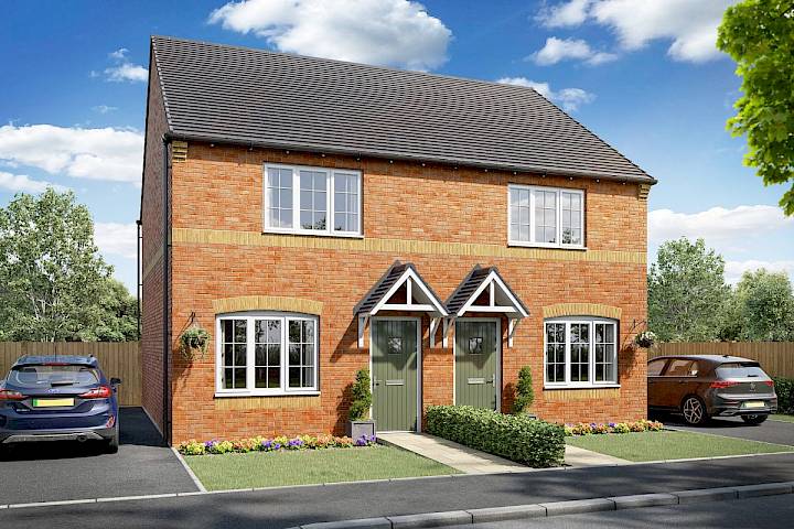 A CGI of Gleeson's 2-bedroom semi-detached home