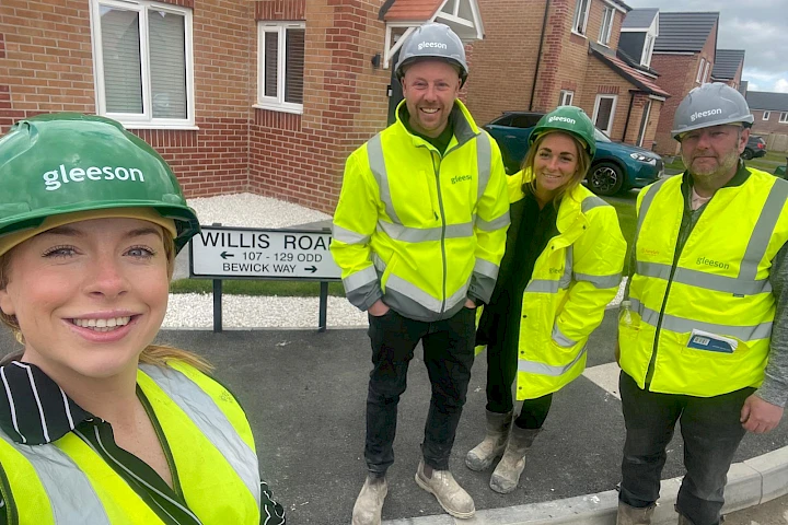 Selfie of Gleeson employees in PPE