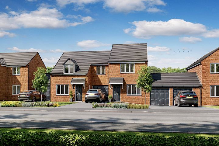 Saxon Green streetscene CGI