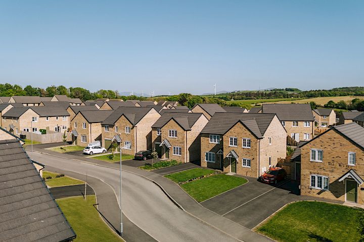 Exterior streetscene of The Rowans in Workington
