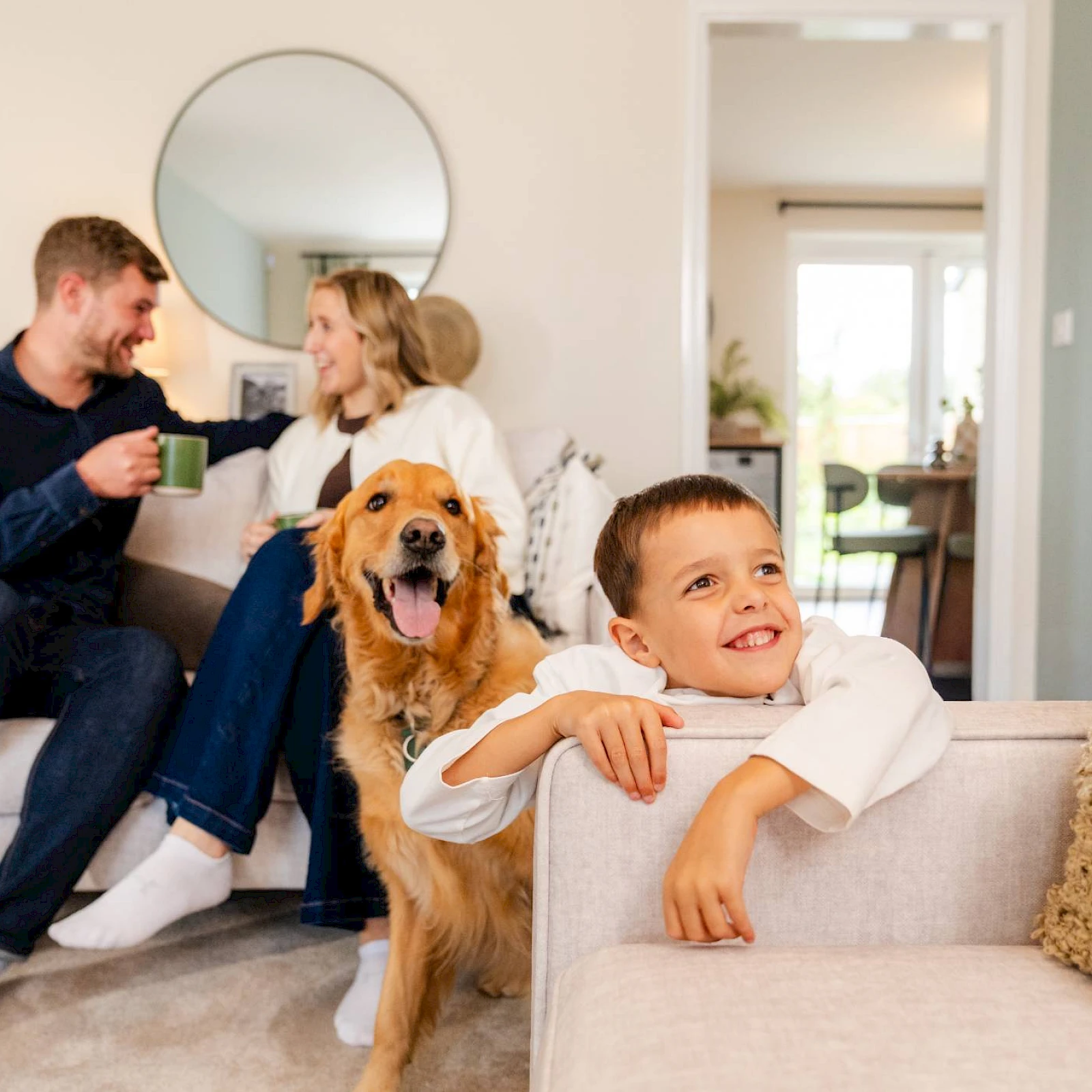 Dog and child